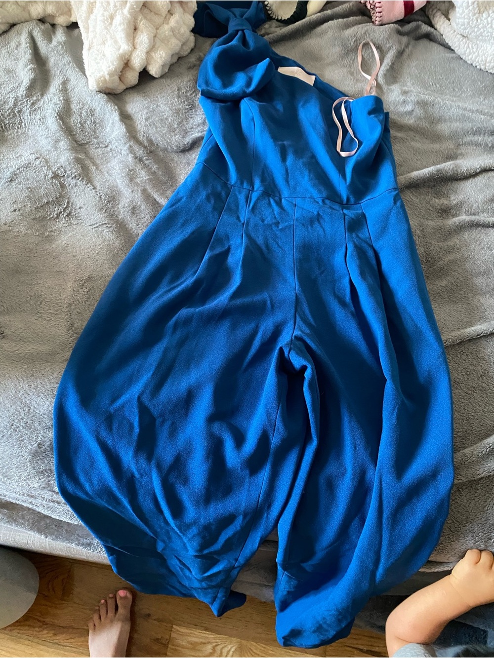 Gal Meets Glam Bold Blue Wide-Leg Jumpsuit